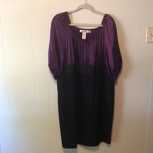 Dressy purple silk top dress